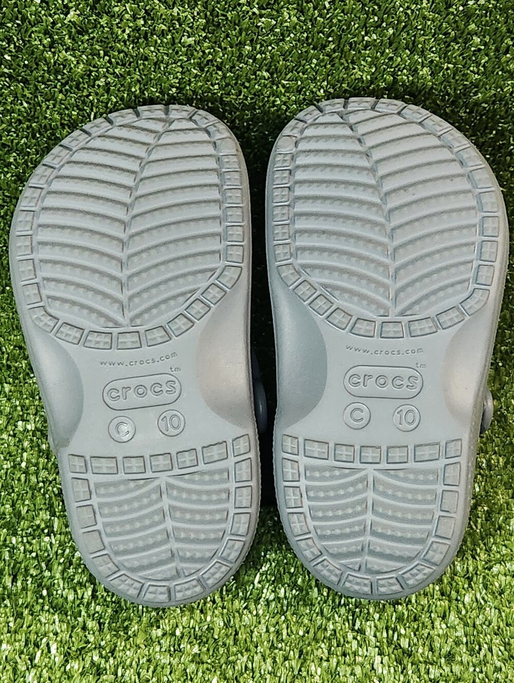 Crocs Little Kids Baya Gray Dual Comfort Clogs Slip-on Sandals Boys Size 10C - Picture 11 of 15